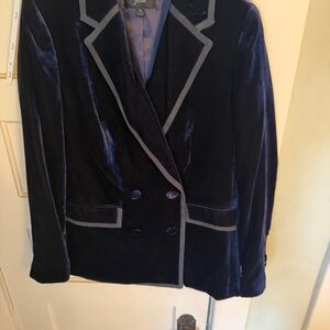 J. Crew Navy Velvet Blazer